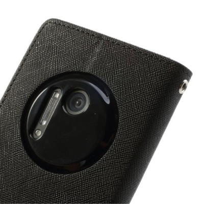 Nokia Lumia 1020 Mercury juodas atverčiamas dėklas - piniginė / Priedai.lt