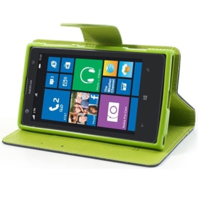 Nokia Lumia 1020 Mercury pilkas atverčiamas dėklas - piniginė / Priedai.lt