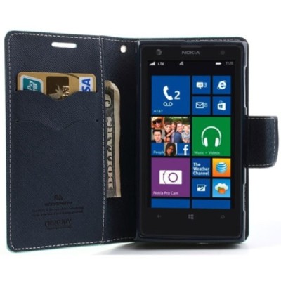 Nokia Lumia 1020 Mercury mėtinis atverčiamas dėklas - piniginė / Priedai.lt