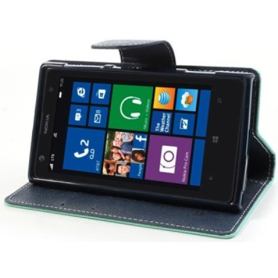 Nokia Lumia 1020 Mercury mėtinis atverčiamas dėklas - piniginė / Priedai.lt
