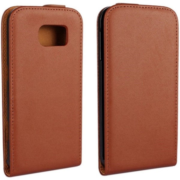 Klasikinis atverčiamas dėklas - rudas (Galaxy S6)