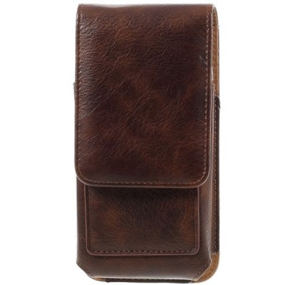 Apple iPhone 6 Plus Universalus dėklas prie diržo, vertikalus, rudas (XL+ dydis) / Priedai.lt