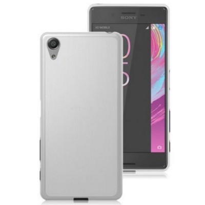 Sony Xperia X Performance kieto silikono TPU skaidrus, baltas dėklas - nugarėlė / Priedai.lt