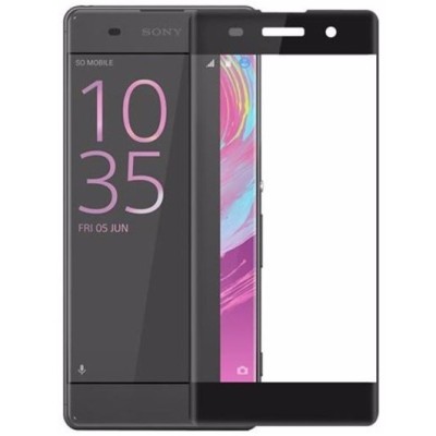 Sony Xperia XA Calans Tempered Glass melns ekrāna aizsargstikls / Vacins.lv
