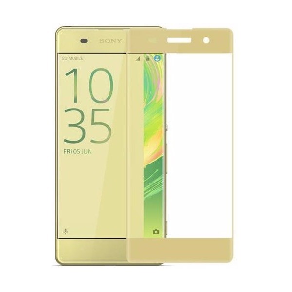 „3D Rewan“ Tempered Glass ekrāna aizsargstikls 0.26 mm - zelta (Xperia XA)