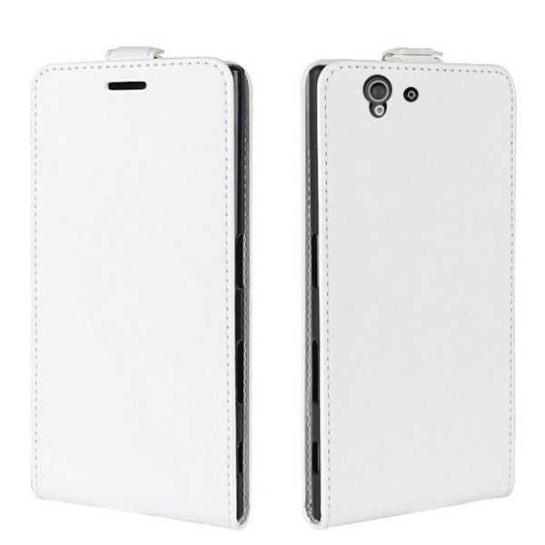 Vertikāli atvēramais futrālis - balts (Xperia Z)