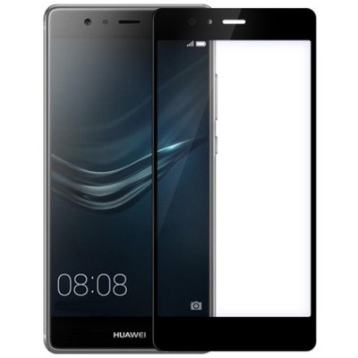 Huawei P9 „Nillkin“ 9H Tempered Glass sustiprintos apsaugos juodas pilnai dengiantis apsauginis ekrano stiklas 0,33 mm / Priedai