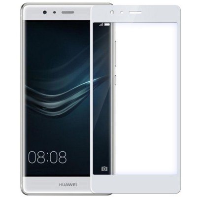Huawei P9 „Nillkin“ 9H Tempered Glass sustiprintos apsaugos baltas pilnai dengiantis apsauginis ekrano stiklas 0,33 mm / Priedai