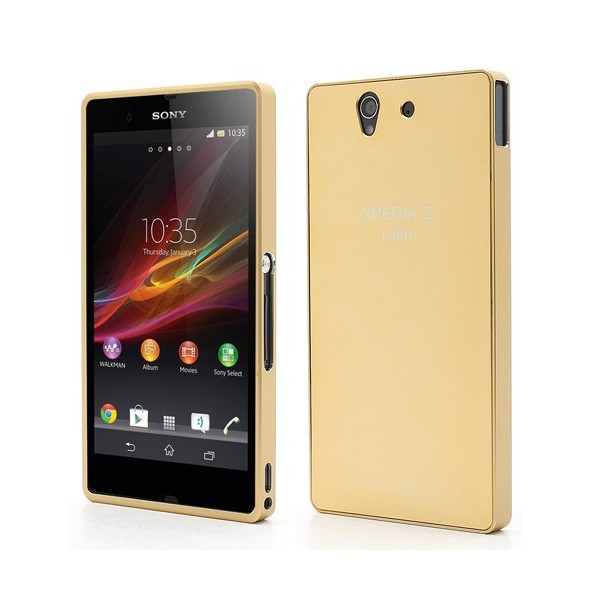 Aluminija apvalks - zelts (Xperia Z)