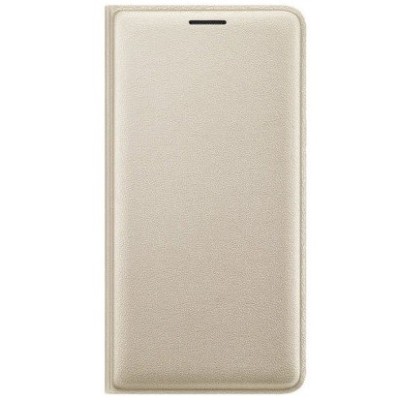 Samsung Galaxy J3 2016 (J320) oficiāls Flip Wallet Cover atvērams zelta ādas maciņš (maks) / Vacins.lv