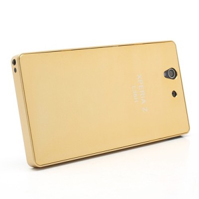 Sony Xperia Z zelts aluminija apvalks / vacins.lv