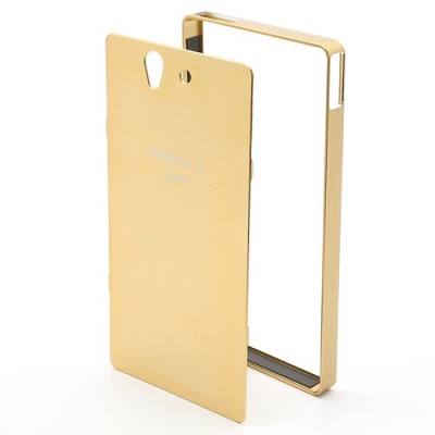 Sony Xperia Z zelts aluminija apvalks / vacins.lv