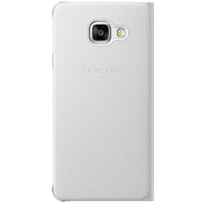 Samsung Galaxy A3 (2016) A310 oficiāls Flip Wallet Cover EF-WA310 atvērams balts ādas maciņš (maks) / Vacins.lv