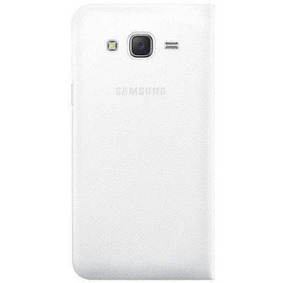 Samsung Galaxy J5 2016 (J510) oficiāls Flip Wallet Cover atvērams balts ādas maciņš (maks) / Vacins.lv