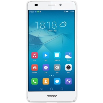 Huawei Honor 5c (Honor 7 Lite) Nillkin Frosted Shield baltas plastikinis dėklas + apsauginė ekrano plėvelė / Priedai.lt
