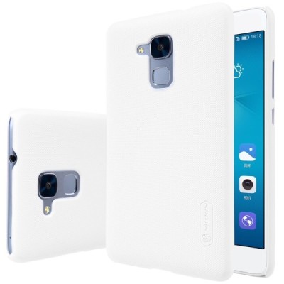 Huawei Honor 5c (Honor 7 Lite) Nillkin Frosted Shield baltas plastikinis dėklas + apsauginė ekrano plėvelė / Priedai.lt