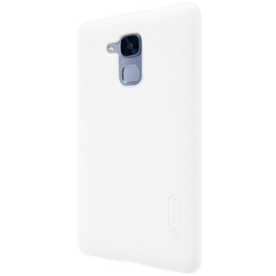 Huawei Honor 5c (Honor 7 Lite) Nillkin Frosted Shield baltas plastikinis dėklas + apsauginė ekrano plėvelė / Priedai.lt
