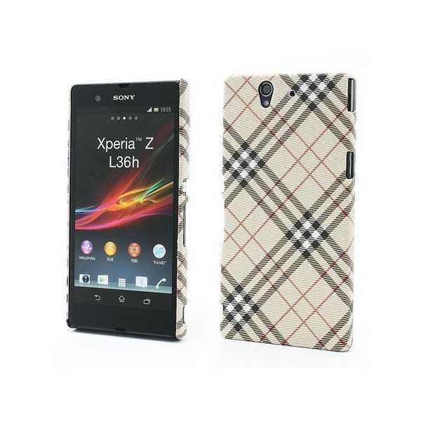 „Burberry“ stila apvalks - gaiši brūns (Xperia Z)