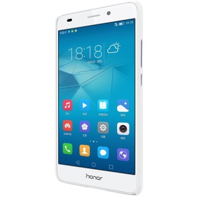 Huawei Honor 5c (Honor 7 Lite) Nillkin Frosted Shield baltas plastikinis dėklas + apsauginė ekrano plėvelė / Priedai.lt