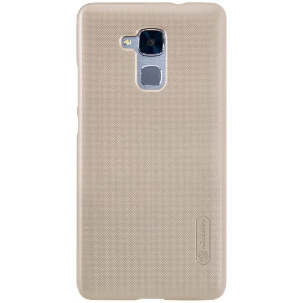 „Nillkin“ Frosted Shield dėklas - auksinis + apsauginė ekrano plėvelė (Honor 5c / Honor 7 Lite)