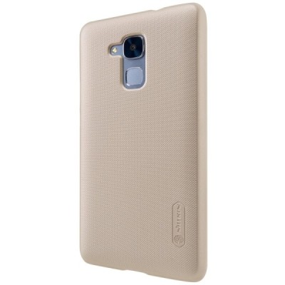 Huawei Honor 5c (Honor 7 Lite) Nillkin Frosted Shield auksinis plastikinis dėklas + apsauginė ekrano plėvelė / Priedai.lt