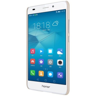 Huawei Honor 5c (Honor 7 Lite) Nillkin Frosted Shield auksinis plastikinis dėklas + apsauginė ekrano plėvelė / Priedai.lt