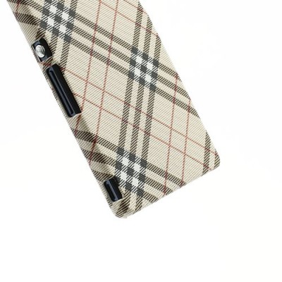 Sony Xperia Z „Burberry“ stils gaiši brūns apvalks / Vacins.lv