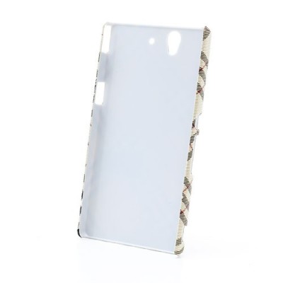 Sony Xperia Z „Burberry“ stils gaiši brūns apvalks / Vacins.lv