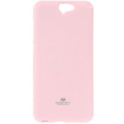 HTC One A9 šviesiai rožinis Mercury kieto silikono (TPU) dėklas - nugarėlė / Priedai.lt
