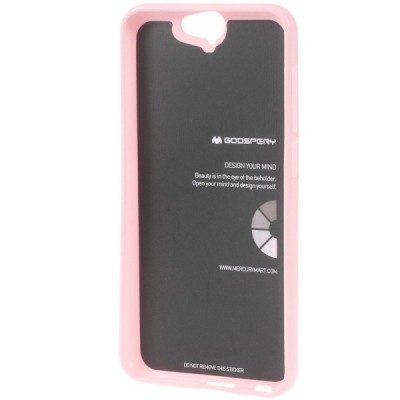 HTC One A9 šviesiai rožinis Mercury kieto silikono (TPU) dėklas - nugarėlė / Priedai.lt