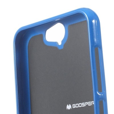 HTC One A9 Mercury tumši zils cieta silikona (TPU) apvalks / vacins.lv