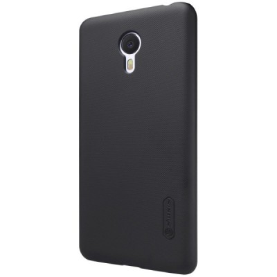 Meizu m3 note Nillkin Frosted Shield melns plastmasas apvalks + ekrāna aizsargplēve / Vacins.lv
