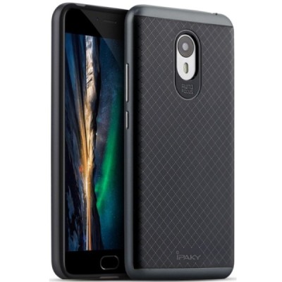 Meizu m3 note „IPAKY“ cieta silikona (TPU) melns apvalks (apmales - pelekā krāsā) / Vacins.lv