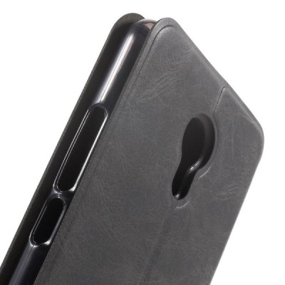 „Mofi“ Vintage serijos Meizu m3 note juodas odinis atverčiamas dėklas / Priedai.lt