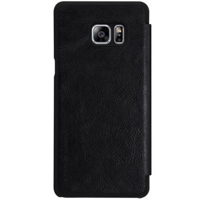 Greznais „Nillkin“ Qin sērijas ādas atvērams melns Samsung Galaxy Note 7 (N930) maciņš / Vacins.lv
