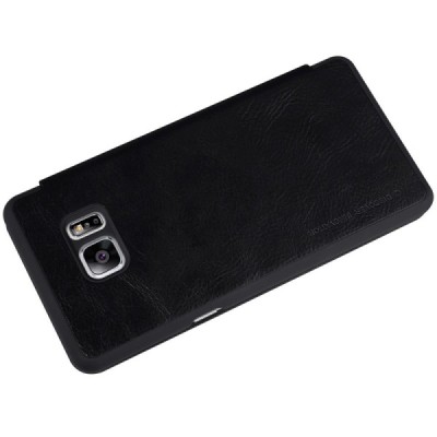 Greznais „Nillkin“ Qin sērijas ādas atvērams melns Samsung Galaxy Note 7 (N930) maciņš / Vacins.lv