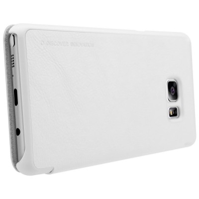 Greznais „Nillkin“ Qin sērijas ādas atvērams balts Samsung Galaxy Note 7 (N930) maciņš / Vacins.lv