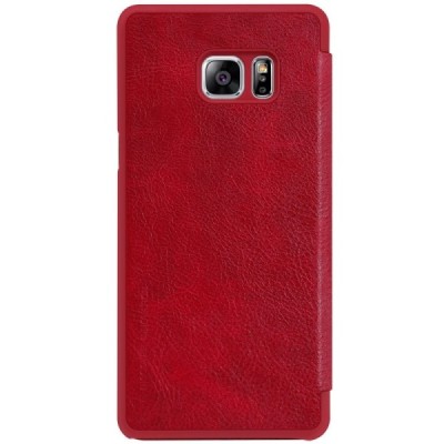 Prabangus „Nillkin“ Qin serijos raudonas odinis atverčiamas Samsung Galaxy Note 7 (N930) dėklas / Priedai.lt