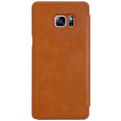 Greznais „Nillkin“ Qin sērijas ādas atvērams brūns Samsung Galaxy Note 7 (N930) maciņš / Vacins.lv