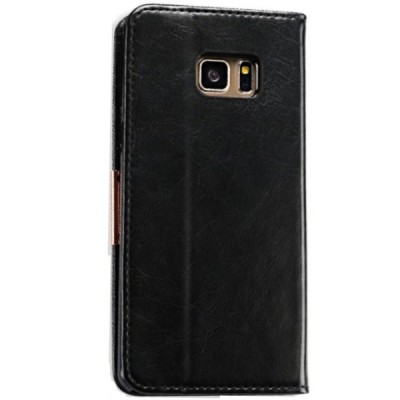 Samsung Galaxy Note 7 (N930) „Kalaideng“ Royale ādas atvēramais melns maciņš / Vacins.lv