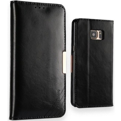 Samsung Galaxy Note 7 (N930) „Kalaideng“ Royale ādas atvēramais melns maciņš / Vacins.lv
