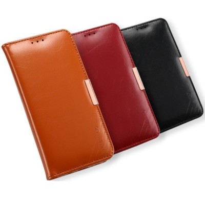 Samsung Galaxy Note 7 (N930) „Kalaideng“ Royale ādas atvēramais melns maciņš / Vacins.lv