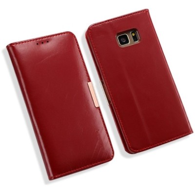 „Kalaideng“ Royale atverčiamas raudonas odinis Samsung Galaxy Note 7 (N930) dėklas / Priedai.lt