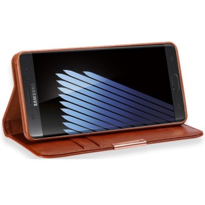 „Kalaideng“ Royale atverčiamas rudas odinis Samsung Galaxy Note 7 (N930) dėklas / Priedai.lt