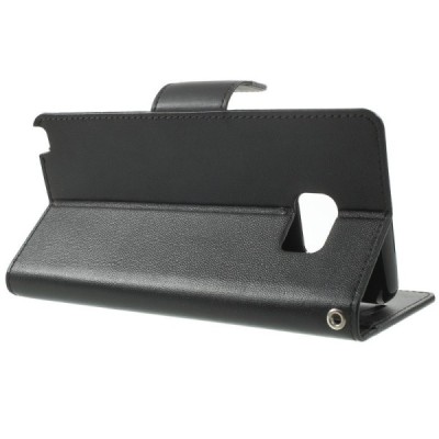 Mercury Sonata atverčiamas Samsung Galaxy Note 7 (N930) juodas odinis dėklas - piniginė / Priedai.lt