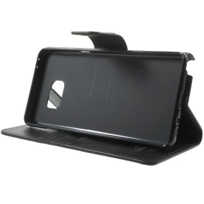 Mercury Sonata atverčiamas Samsung Galaxy Note 7 (N930) juodas odinis dėklas - piniginė / Priedai.lt