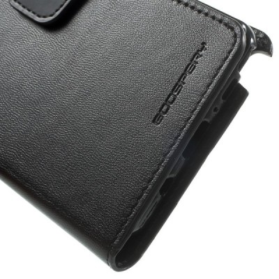 Mercury Sonata atverčiamas Samsung Galaxy Note 7 (N930) juodas odinis dėklas - piniginė / Priedai.lt