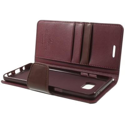 Samsung Galaxy Note 7 (N930) Mercury Sonata atvērams bordo ādas futrālis - maciņš / Vacins.lv