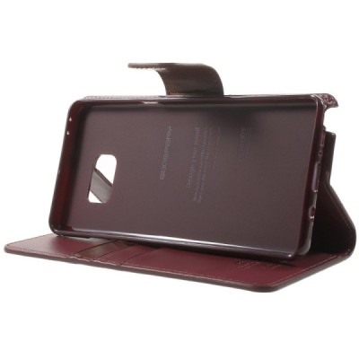 Samsung Galaxy Note 7 (N930) Mercury Sonata atvērams bordo ādas futrālis - maciņš / Vacins.lv