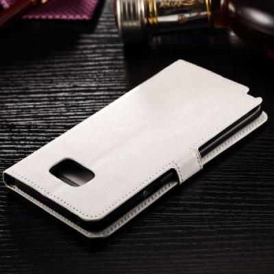 Samsung Galaxy Note 7 (N930) atverčiamas baltas odinis dėklas - piniginė / Priedai.lt